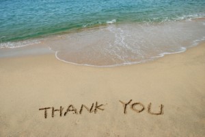 thank you beach sand