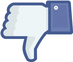 Facebook doesn't like it, thumbs down