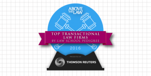 Top Transactional Firms By Law School Pedigree