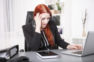 angry upset stressed out young woman female associate lawyer