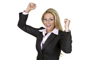 excited female lawyer