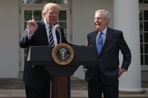 President Trump And Sen. Mitch McConnell Address Media After Working Lunch