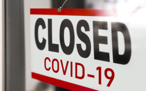covid closed sign