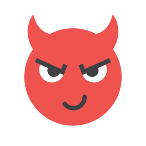Devil Smiley – Emoji Icon. Emoticon. Smile. Emotion. Funny Cartoon. Social Media. Vector iluustration