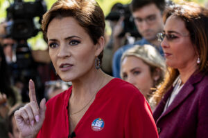 Arizona GOP Gubernatorial Candidate Kari Lake Votes On Election Day