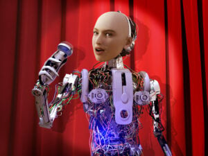 Futuristic Show and Robot Presenter