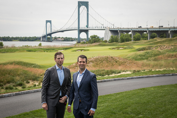 Donald Trump Jr., Eric Trump, And Golfer Jack Nicklaus Unveil New Clubhouse At Trump Golf Links