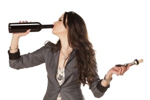 drunk wine woman