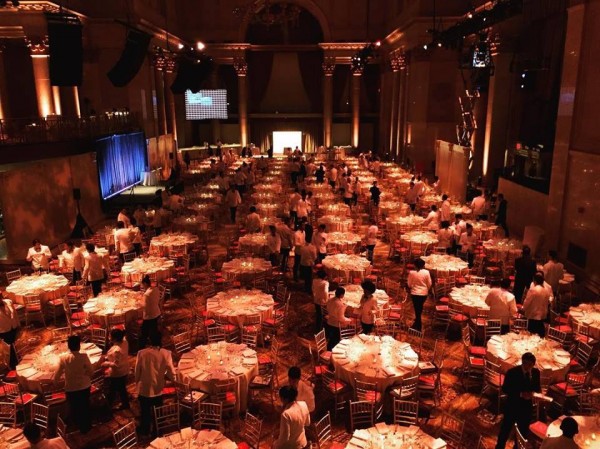 Cipriani Wall Street, about an hour before Wednesday night's gala (via AABANY).