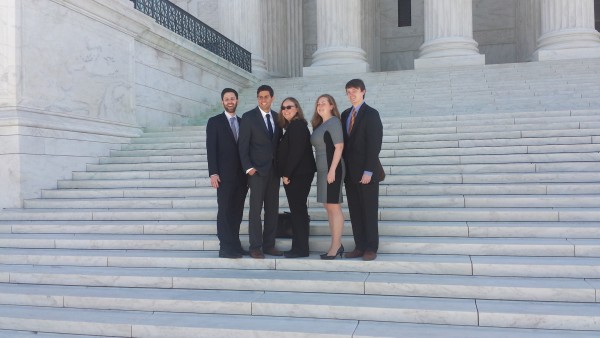 The Jenner & Block team that worked on Welch. Left to right: Joshua Parker, Amir Ali, Lindsay Harrison, Adrienne Benson, and Trent McCotter.