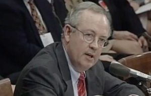 Screenshot of Ken Starr's impeachment testimony... when he used to remember how this works.