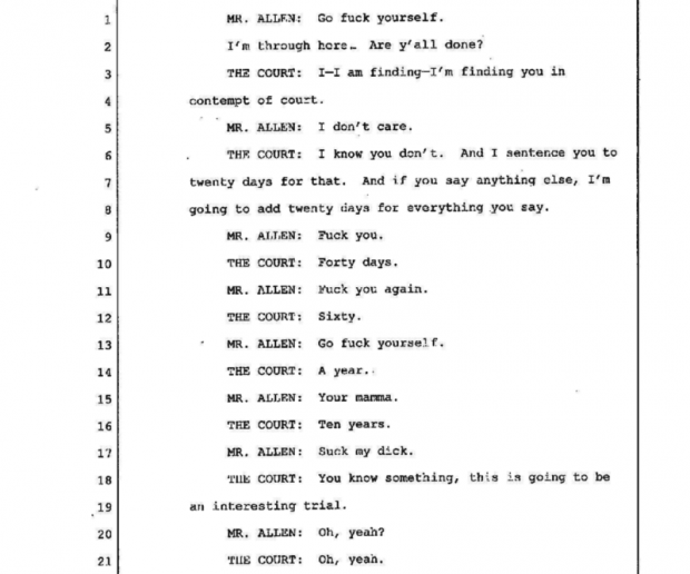The Best Transcript Of All Time? You Be The Judge Above the Law