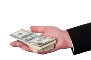 hand money bills pay raise salary bonus cash