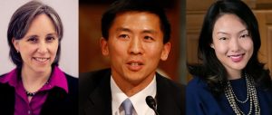 Left to right: Ann O'Leary, Goodwin Liu, and Jane Kim