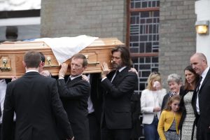 Jim Carrey attends The Funeral of Cathriona White.  (Photo by Debbie Hickey/Getty Images)
