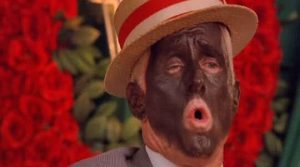 What every white person in blackface always looks like, every time, forever.