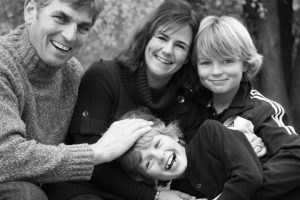 Geoffrey Taber, Jacqueline Gardner, and their sons (Photo via Osler)