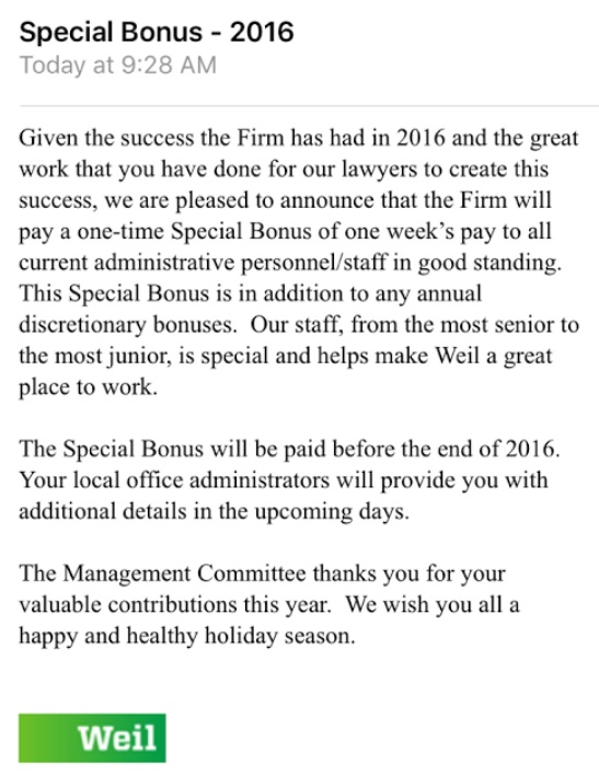 weil-special-bonus-for-staff-2016