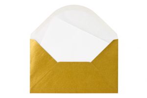 gold envelope contest award winner