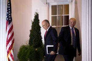 Andrew Puzder and a Putz. (Photo by Drew Angerer/Getty Images)