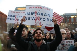Rally For Muslim And Immigrant Rights Held In New York City
