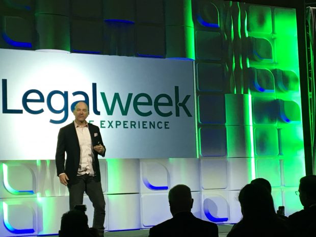 Andrew McAfee delivers the Legalweek keynote.