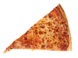 plain cheese pizza slice