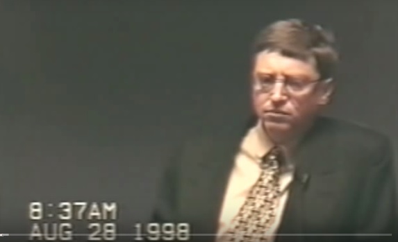 Bill Gates at his deposition (via YouTube)