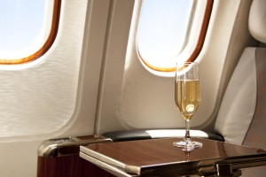 first class champagne business class airplane plane
