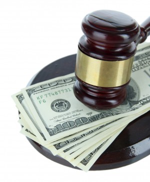 Gavel and money