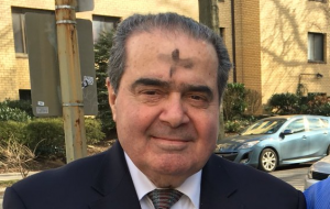 Justice Antonin Scalia, this past Ash Wednesday (photo by Ben Friedman)