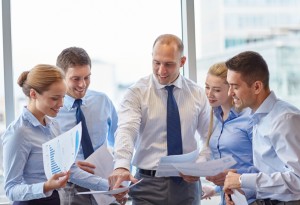 happy diverse team lawyers partner with associates
