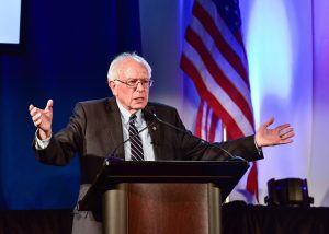 Bernie Sanders Podium
