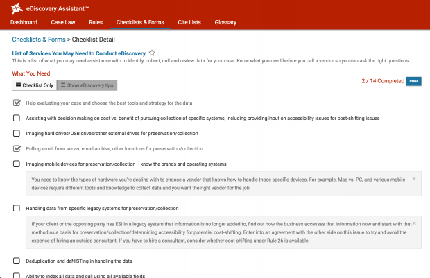 http://www.ediscoveryassistant.com/features/
