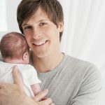 single dad father with baby kid child