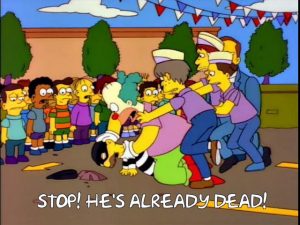 Artist's rendering of the altercation.