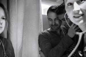 Noah and Dennis at their son's birth (click to enlarge)