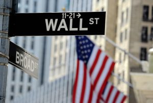 Wall Street sign, downtown Manhattan, New York City