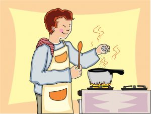Man cooking