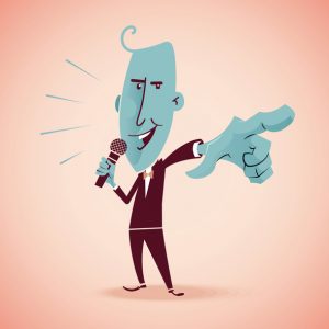 man cartoon speech