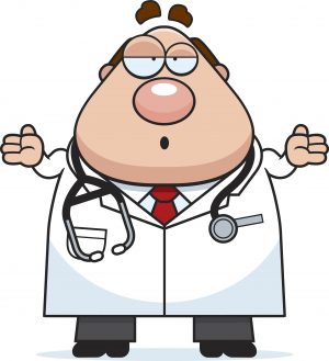Confused Cartoon Doctor