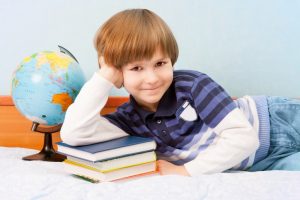 cute kid little boy Asia Asian map globe