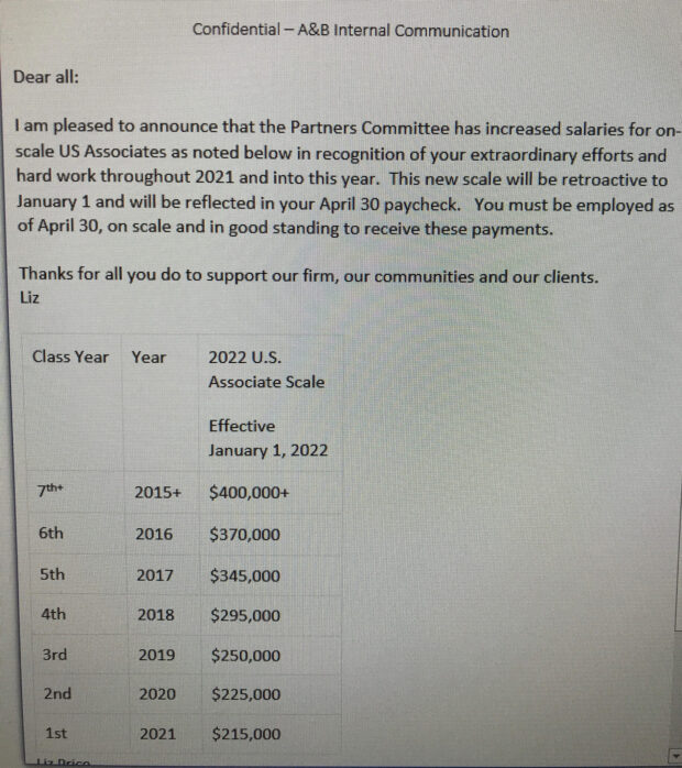 Alston Bird Raise Memo 2022
