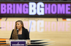 Brittney Griner Cherelle Griner Rally Held For Phoenix Mercury Player Brittney Griner Detained In Russia