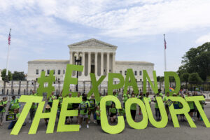 Activists For Expanding The Supreme Court Rally Outside The Court Building