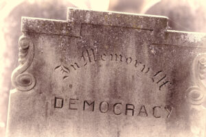 In Memory of democracy. Brexit referendum and election concept image.