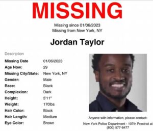 Jordan Taylor Missing Flyer via FB