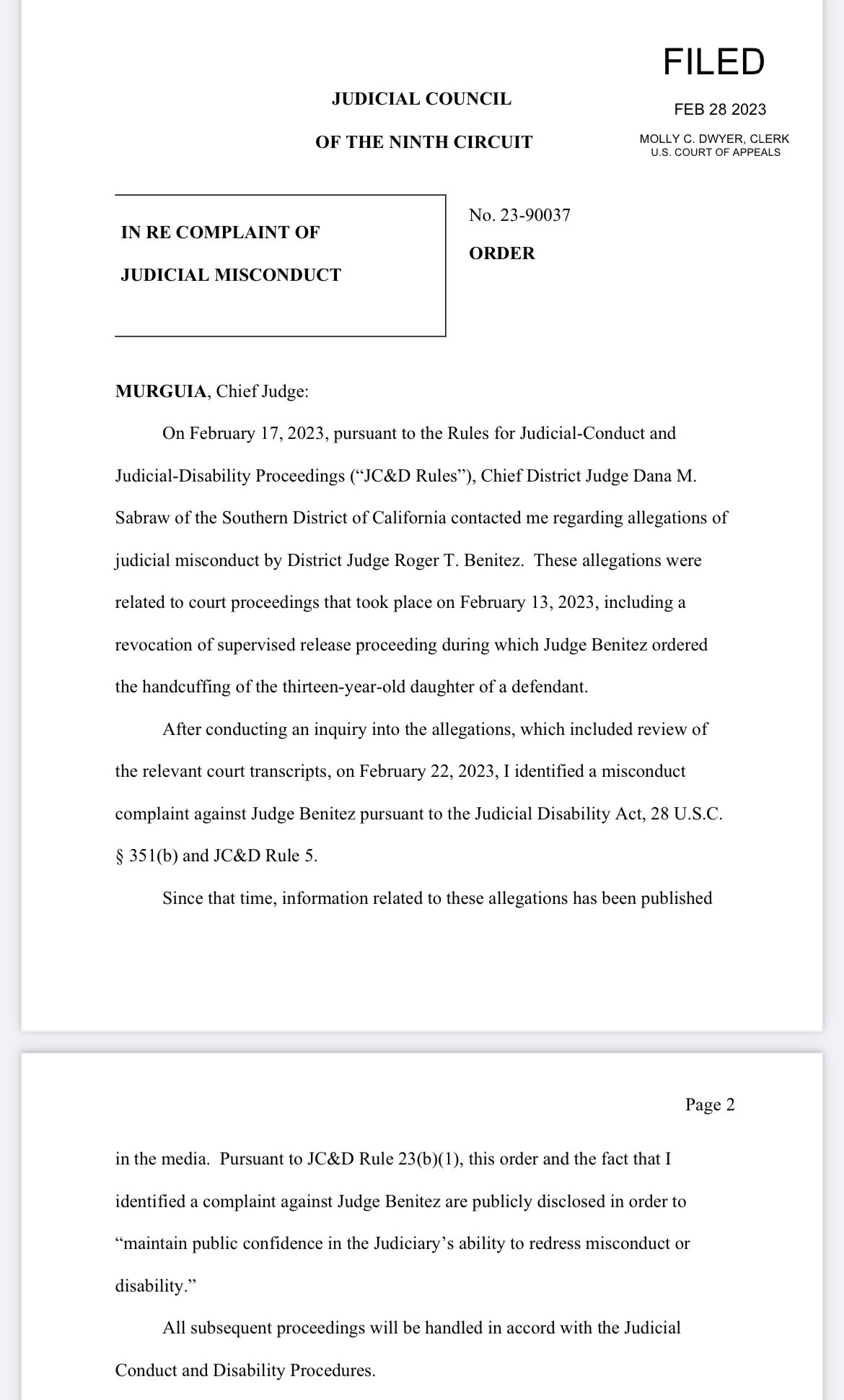 Benitez investigation