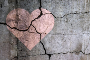 break up breakup A broken heart.