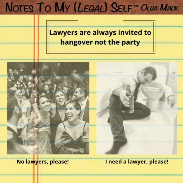 Lawyers are invited to hangover